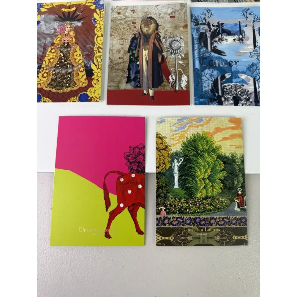 Christian Lacroix Astrologie Designer Note Card Set 12 Zodiac Signs -Never Used
